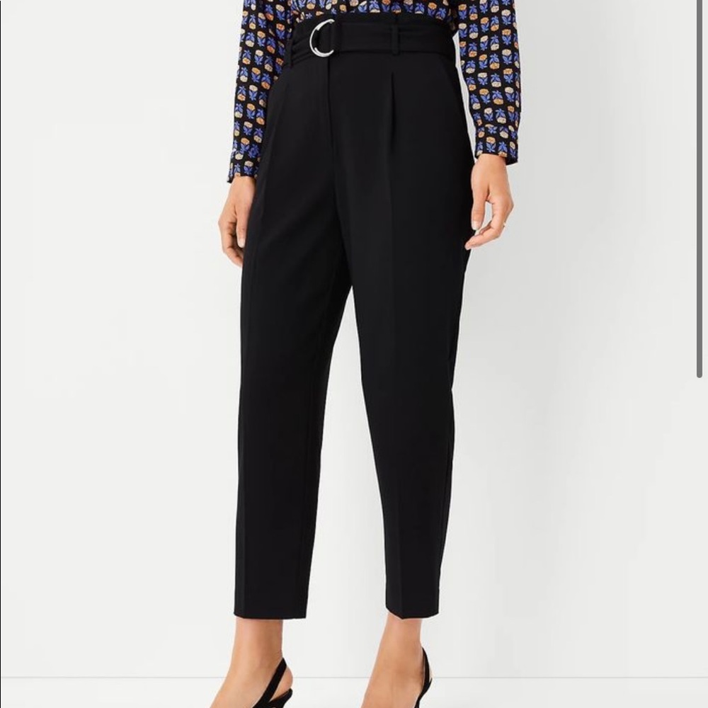 Petite Studio Black Belted Trousers Size XS